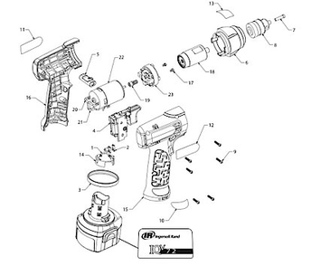 Diagram Diagram and Parts List for IRD040  Ingersoll Rand Drill